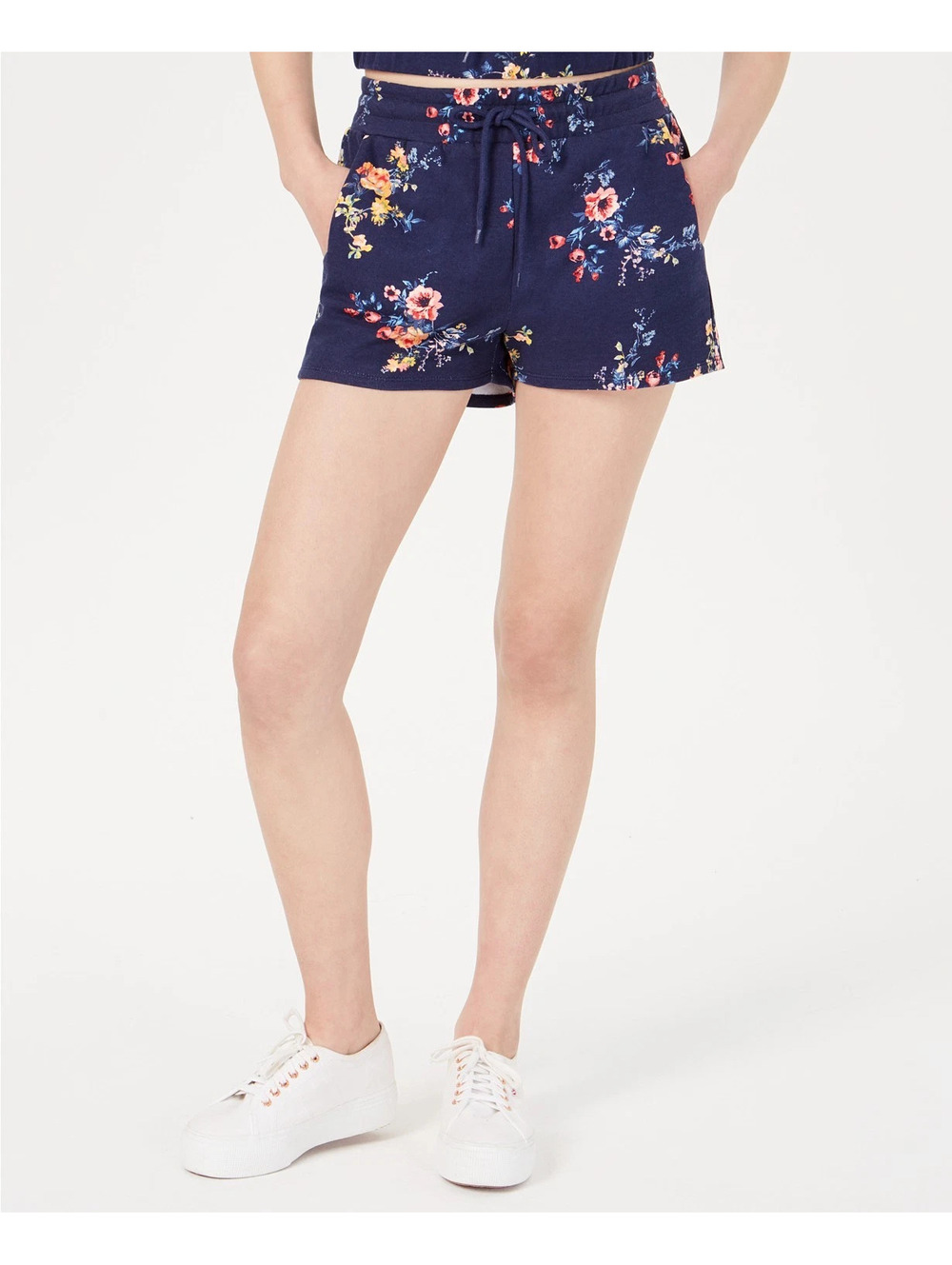 Material Girl Juniors Printed French Terry Soft Shorts Size L